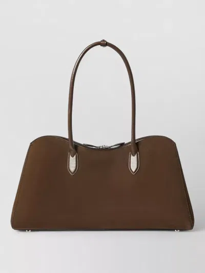 Stella Mccartney Ryder Shoulder Bag Structured Shape In Brown