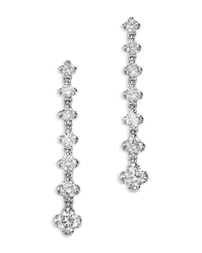 Bloomingdale's Fine Collection Diamond Linear Earrings In 14k White Gold, 1.0 Tcw In Metallic