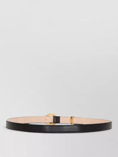 Balmain Adjustable Calfskin Belt Gold Tone Hardware In Black