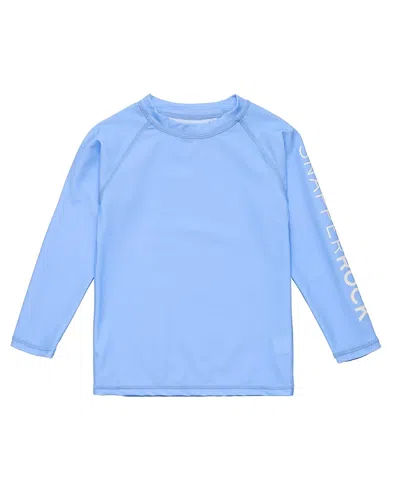 Snapper Rock Boys' Seaside Blue Long Sleeve Rash Top - Little Kid, Big Kid In Blue