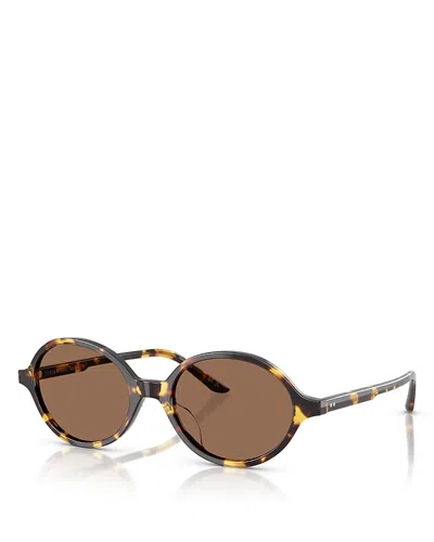 Khaite X Oliver Peoples Oval Sunglasses, 54mm In Brown