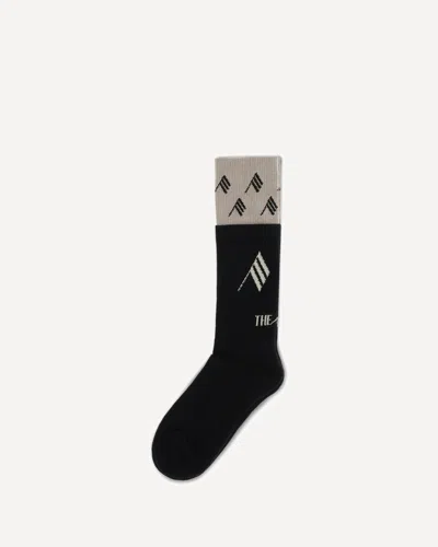 Attico Logo Cotton Socks In Black
