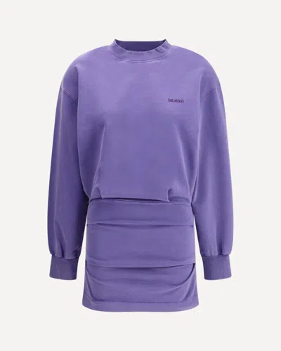 Attico Purple Light American Fleece Minidress In Purple
