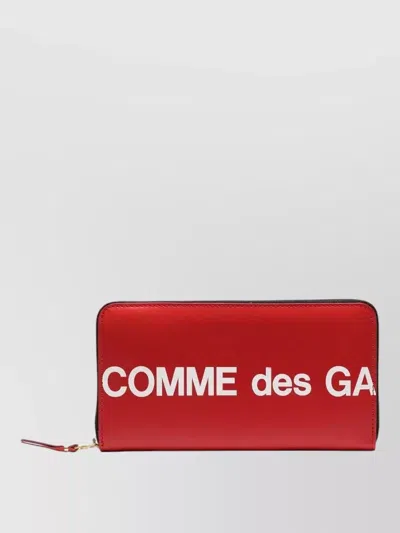 Comme Des Garçons Large Logo Rectangular Wallet 205x100 Mm In Red