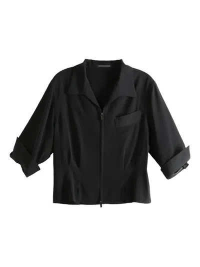 Y's 3/4 Sleeve Blouse In Black