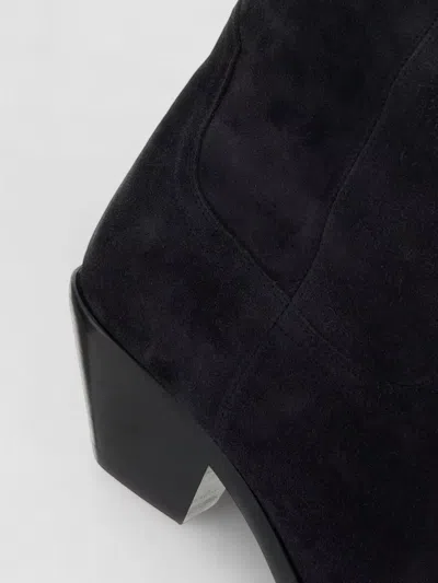 Isabel Marant Duerto Cuban Heel Suede Ankle Boots In Black