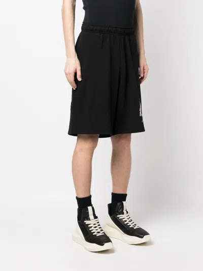 44 Label Group Logo-print Cotton Track Shorts In Black