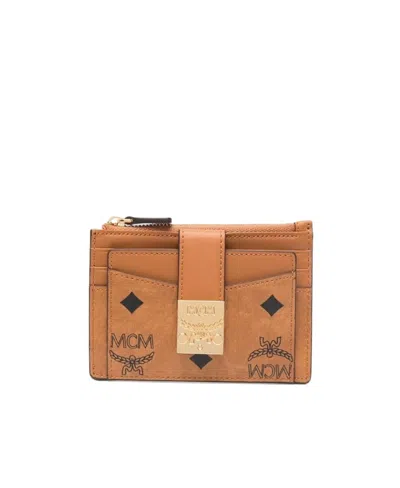 Mcm Patricia Zipped Card Case In Brown