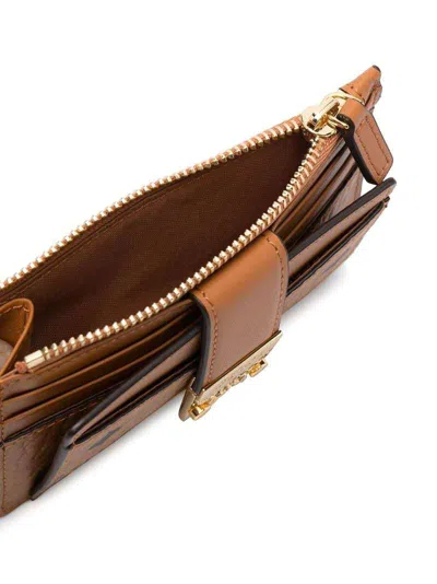 Mcm Patricia Zipped Card Case In Brown