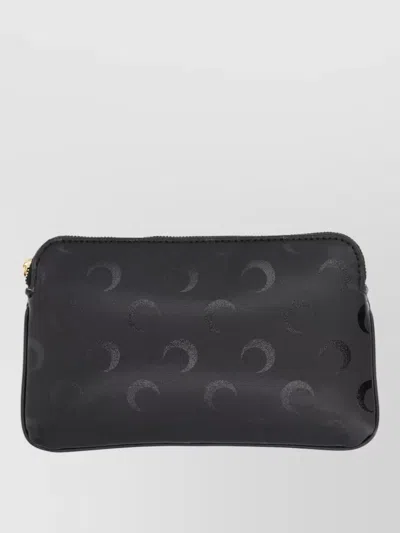 Marine Serre Rectangular Purse Moon Design In Black