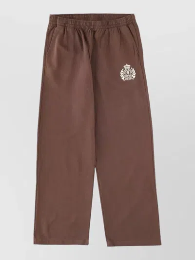 Sporty And Rich Comfortable Trousers Featuring Elastic Waistband In Brown