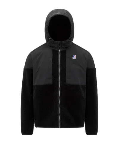 K-way Samson 4.0 Orsetto Full Zip Hoodie In Black