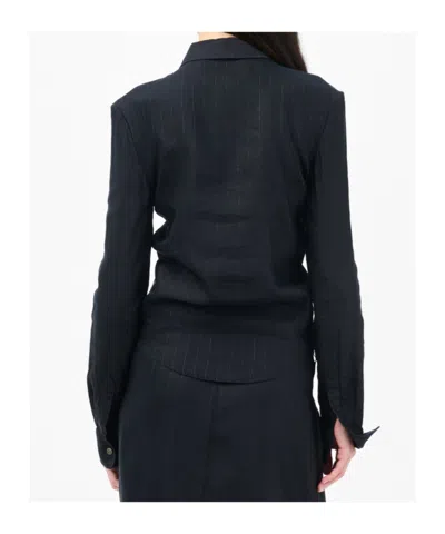 Our Legacy Slim Zip Shirt In Black