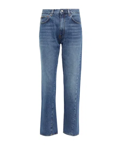 Totême Toteme Twisted Seam Slim Jeans In Blue