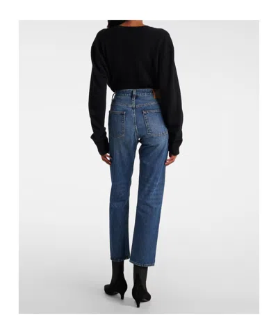 Totême Toteme Twisted Seam Slim Jeans In Blue