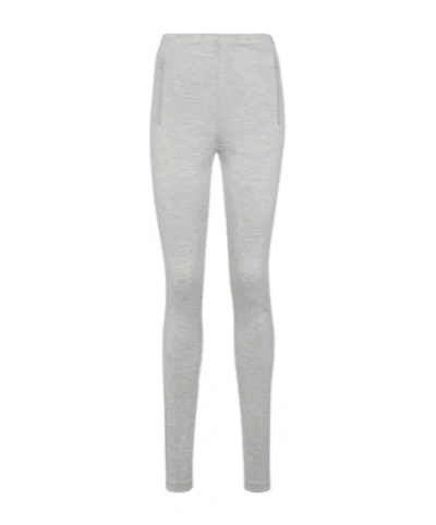 Wardrobe.nyc Jersey Split-hem Leggings In Gray