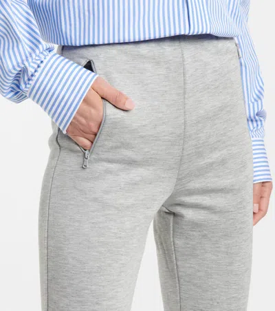 Wardrobe.nyc Jersey Split-hem Leggings In Gray