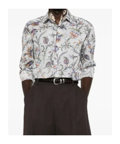Etro Blue Shirts Men In White