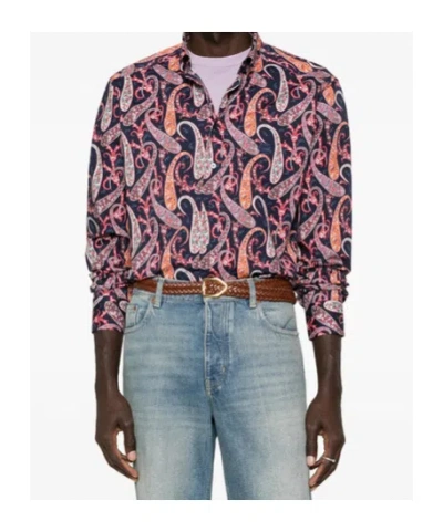 Etro Blue Shirts Men In Multi