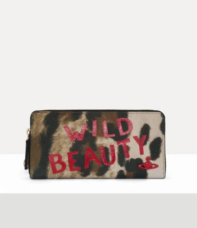 Vivienne Westwood Zip Long Wallet Printed Pu Leopard-wild-beauty One Size Women