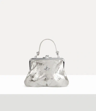 Vivienne Westwood Granny Frame Purse Metallic Crinkle Warm-silver One Size Women