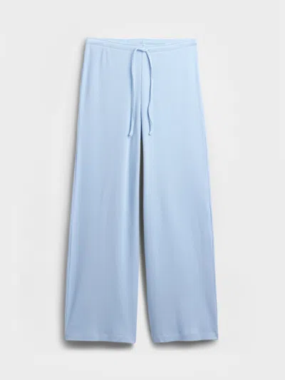 Gap Factory Waffle-knit Wide-leg Pj Pants In Blue