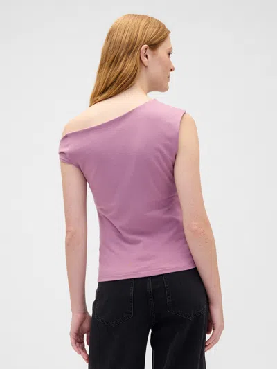 Gap Factory Stretch Jersey One-shoulder Top In Pink
