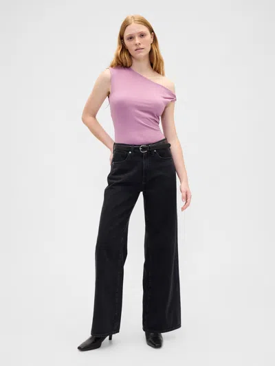 Gap Factory Stretch Jersey One-shoulder Top In Pink