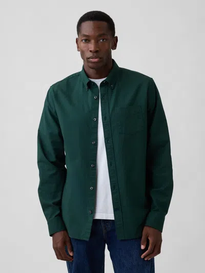 Gap Factory Oxford Shirt In Standard Fit In Green