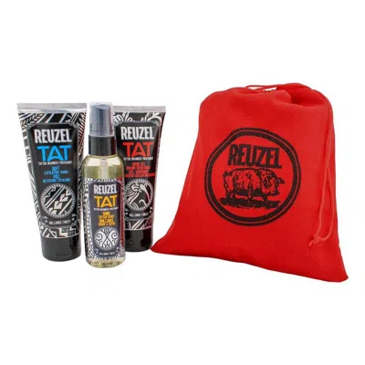 Reuzel Tat Buff Exfoliating Cleanser, Vivid Tattoo Gel, & Shine Tattoo Spray Trio In Multi