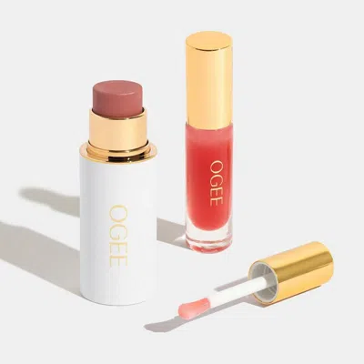 Ogee Twilight Bloom Lip & Cheek Duo In Pink