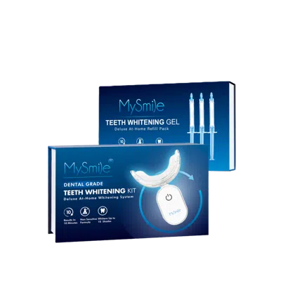 Mysmile Advanced Teeth Whitening Kit With Gel Refill Pack - 28 Led Light Kit With Refill Pack In Blue