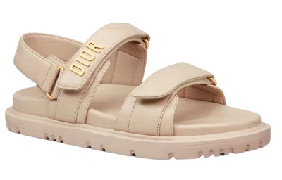 Dior (wmns) Act Sandal Powder Beige Lambskin In Neutral