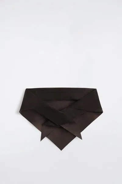 Cos Suede Triangle Scarf In Brown