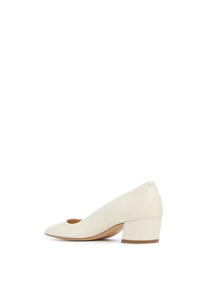 Gabriela Hearst Agathe Low Heel Pump In Ivory Leather In White