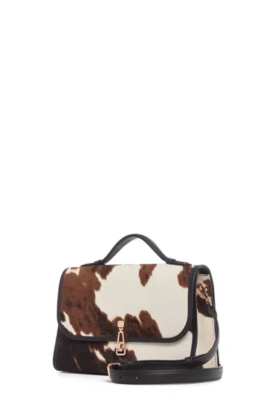 Gabriela Hearst Medium Leonora Flap Bag In Ivory Cognac Multi Pony Hair In Multi