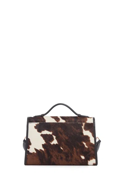 Gabriela Hearst Medium Leonora Flap Bag In Ivory Cognac Multi Pony Hair In Multi