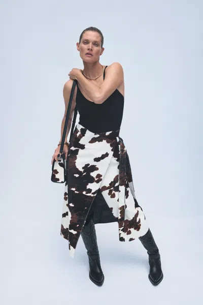 Gabriela Hearst Medium Leonora Flap Bag In Ivory Cognac Multi Pony Hair In Multi