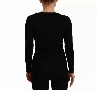 Pre-owned Dolce & Gabbana Black Wool Knit Button Down Cardigan Women's Sweater ()