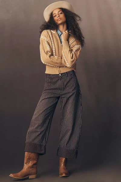 Pilcro The Kayden Barrel Carpenter Jeans By  In Purple