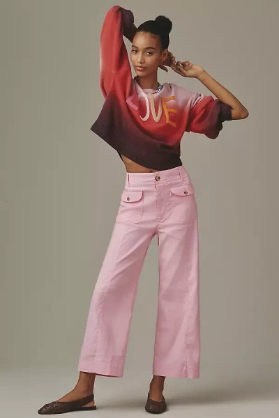 Maeve The Colette Flap Pocket Crop Wide-leg Pants By  In Multi