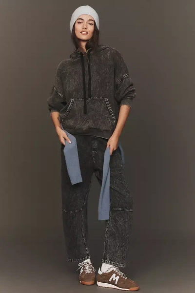 Electric & Rose Crop Barrel Sweatpants In Black