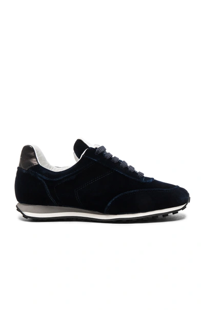 Shop Rag & Bone Velvet Dylan Sneakers In Blue.  In Navy Velvet