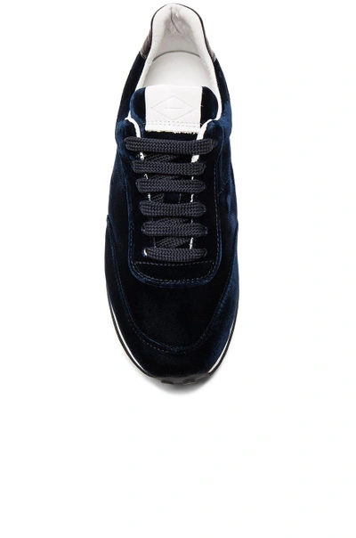 Shop Rag & Bone Velvet Dylan Sneakers In Blue.  In Navy Velvet