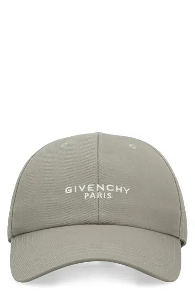 Givenchy Paris Embroidered Cap In Cotton In Brown