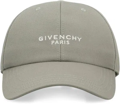 Givenchy Paris Embroidered Cap In Cotton In Brown