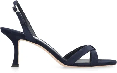 Jimmy Choo Slingback Elsy 70 In Suede Leather In Animal Print