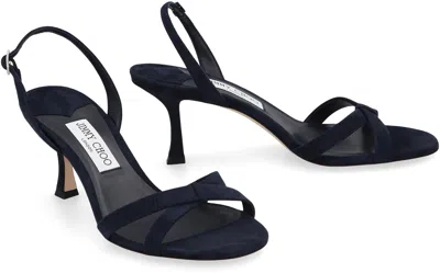 Jimmy Choo Slingback Elsy 70 In Suede Leather In Animal Print