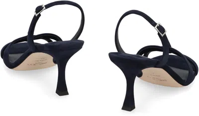 Jimmy Choo Slingback Elsy 70 In Suede Leather In Animal Print