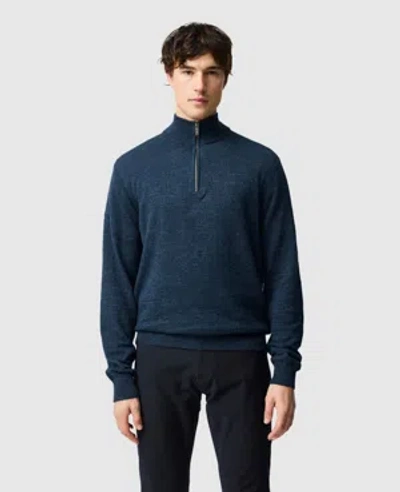 Rodd & Gunn Fortrose 1/4 Zip Knit In Blue